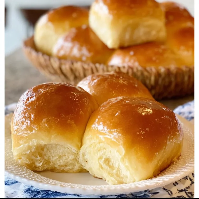 Homemade Hawaiian Sweet Rolls fresh out of the oven, golden and fluffy.