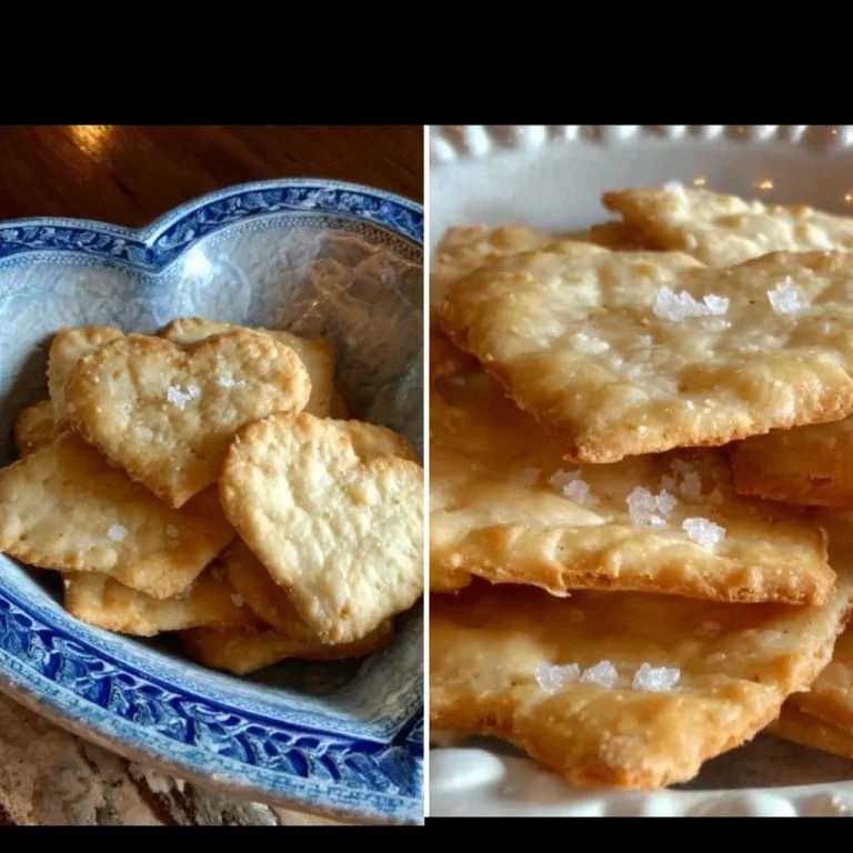 Homemade Saltine Crackers on a rustic wooden table