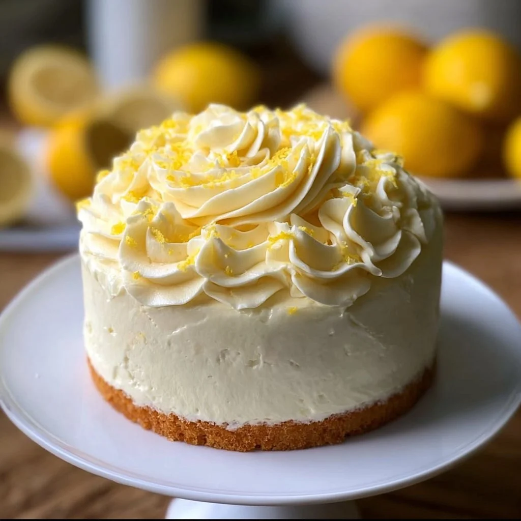 Delicious lemon buttercream frosting on a cake slice showcasing its creamy texture