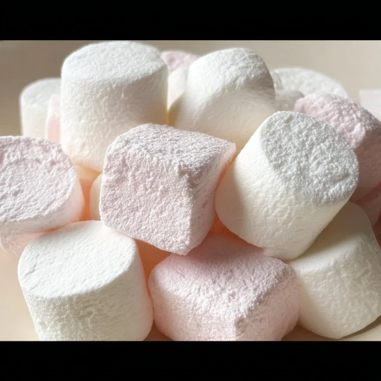 Homemade marshmallows being prepared in a kitchen setting.