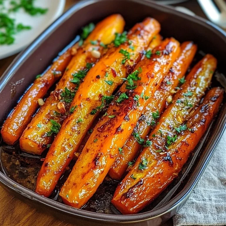 Maple Dijon Roasted Carrots with a sweet and savory glaze