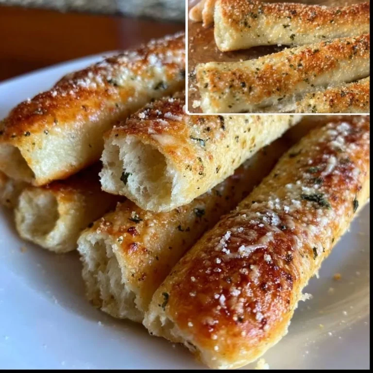 Olive Garden's delicious and famous breadsticks served with marinara sauce