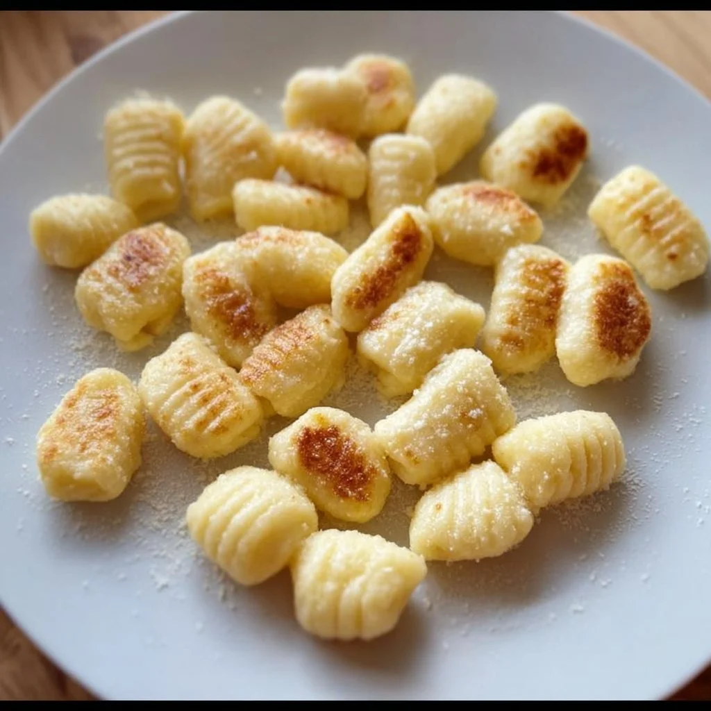 Delicious homemade potato gnocchi served with sauce