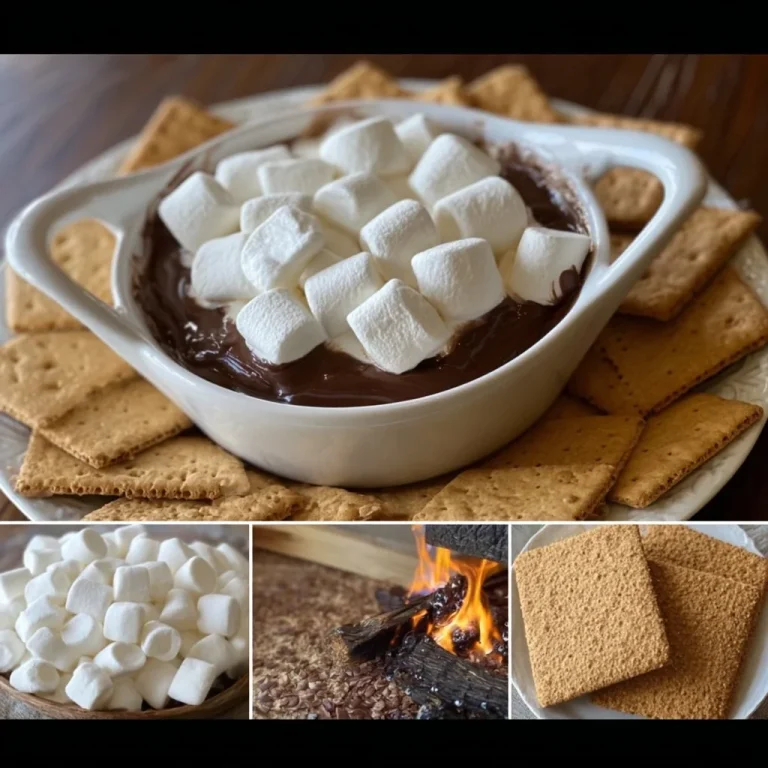 Delicious homemade S'mores Dip served with graham crackers and chocolate