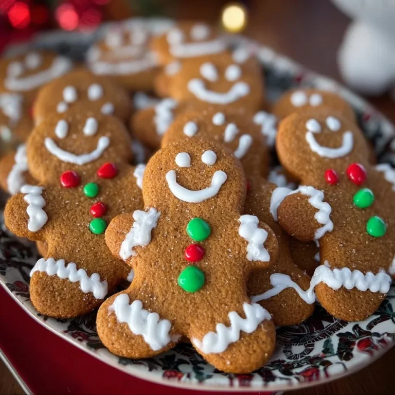 Soft and chewy gingerbread men cookies fresh out of the oven