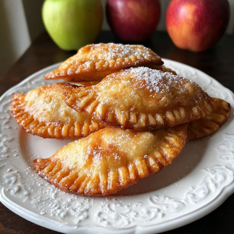 Homemade fried apple pies with golden crust and delicious filling