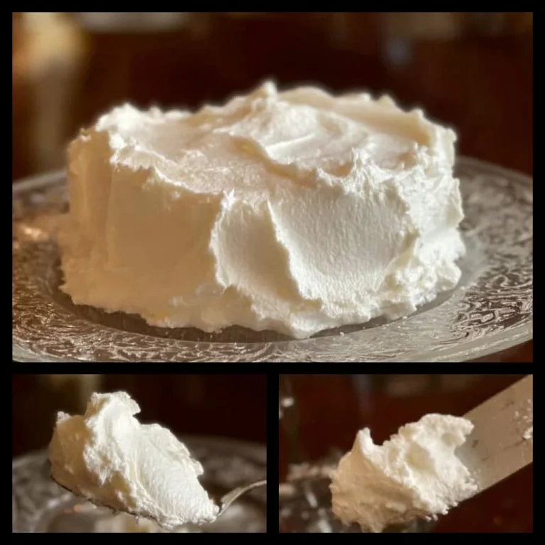 Whipped wedding cake frosting recipe image showcasing creamy texture.