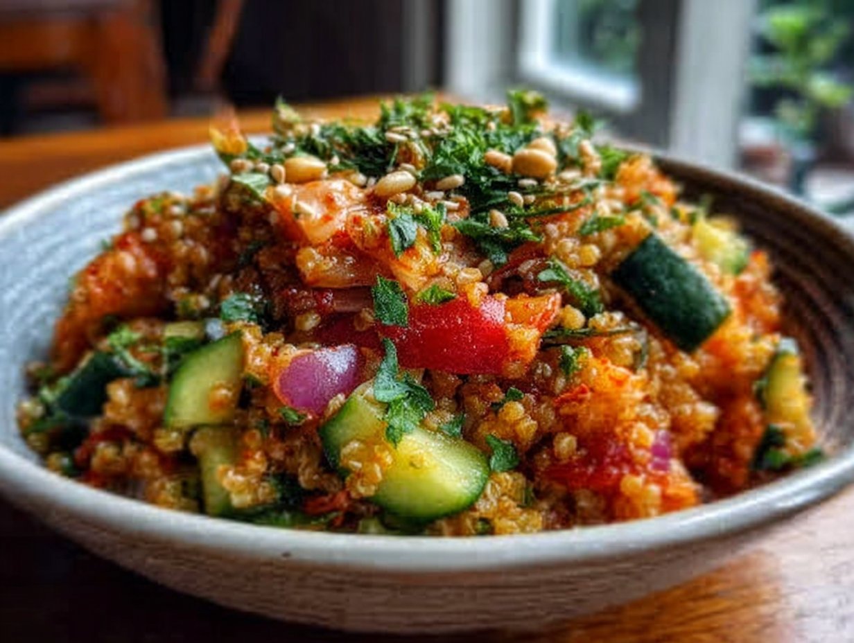 Gut-Loving Fermented Kimchi & Bulgur Salad