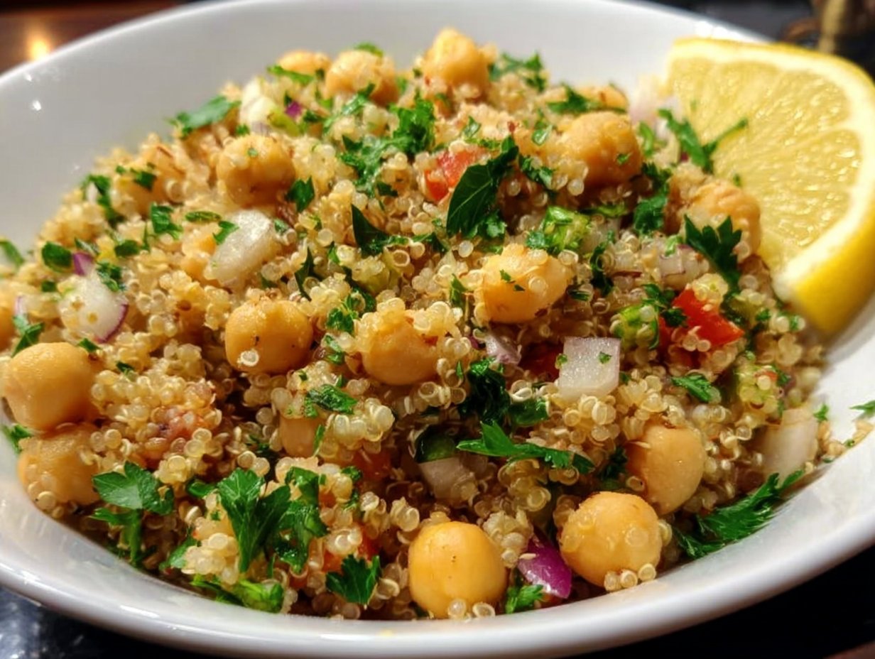 Lemon Herb Quinoa with Chickpeas