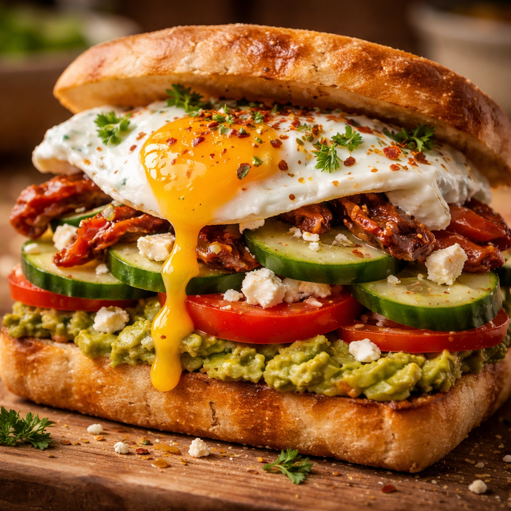 Mediterranean Breakfast Sandwich