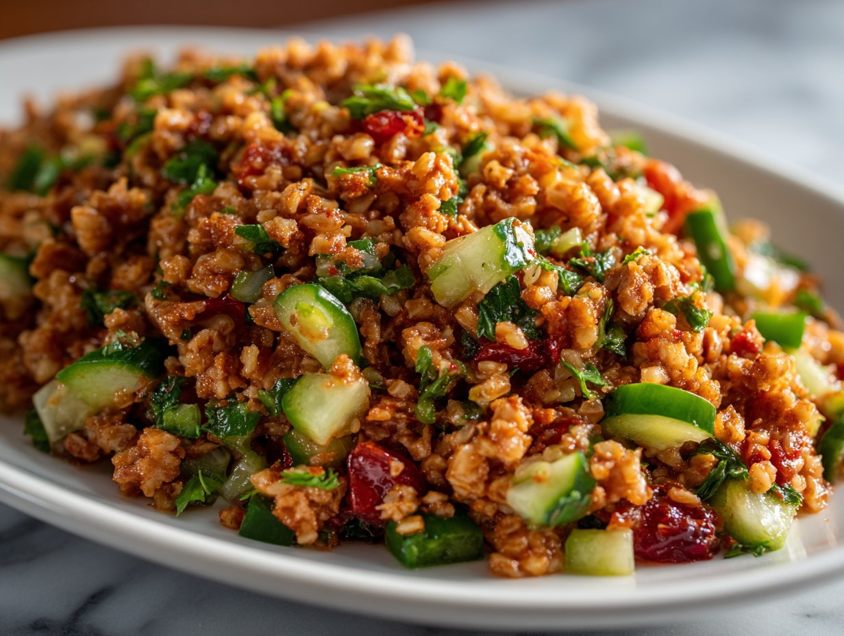 Kisir Spicy Turkish Bulgur Wheat Salad Recipe