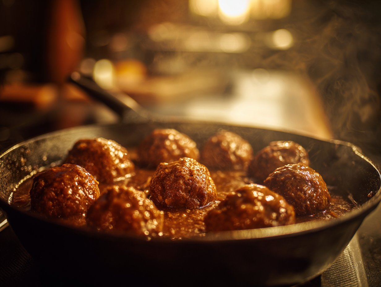 Quick & Easy Slow Cooker Salisbury Steak Meatballs are an Easy Prep Slow Cooker Dinner