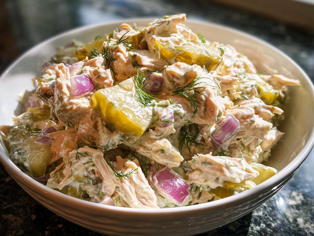 Savory Dill Pickle Chicken Salad