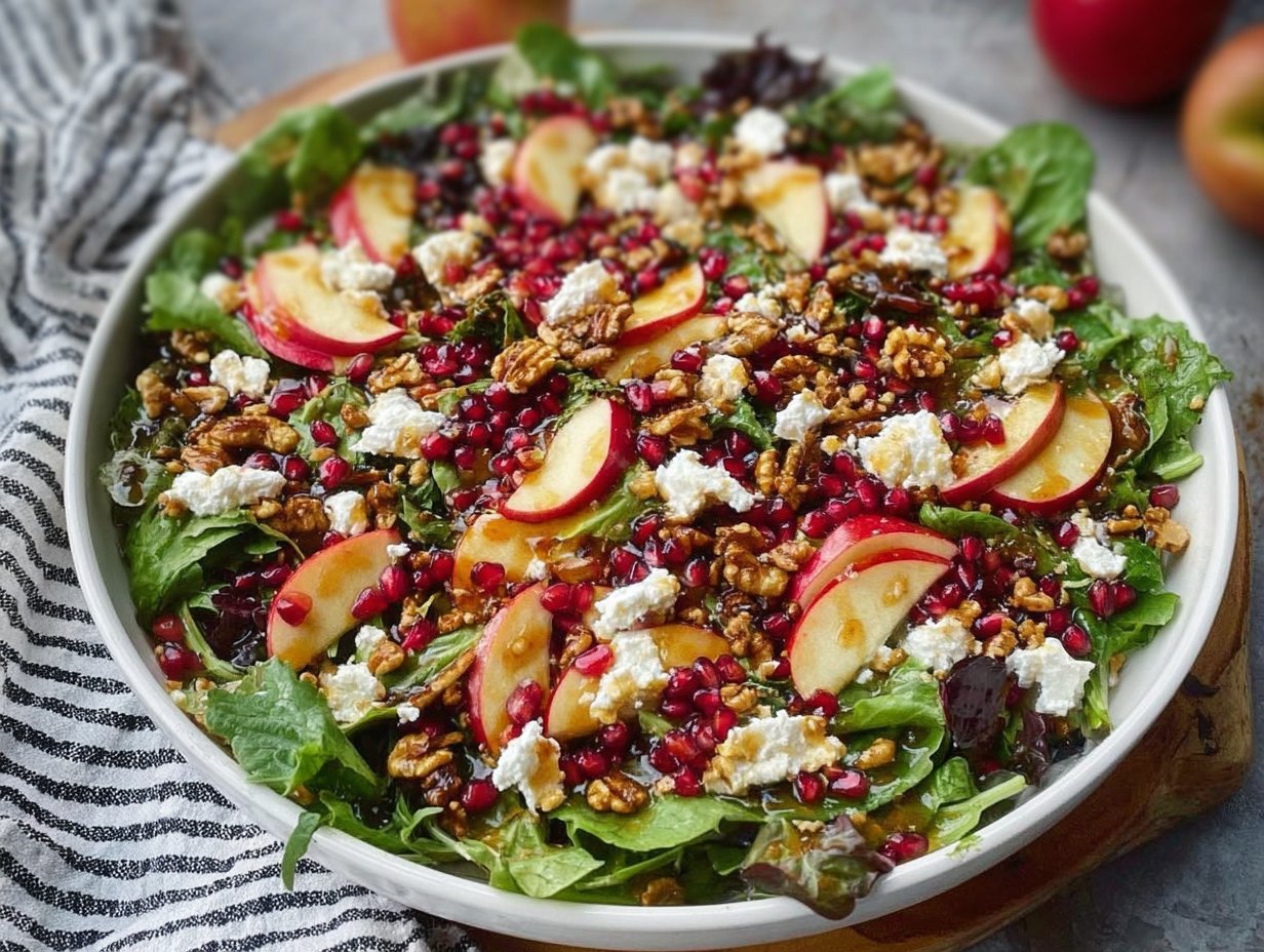 Apple Pomegranate Crisp Winter Salad