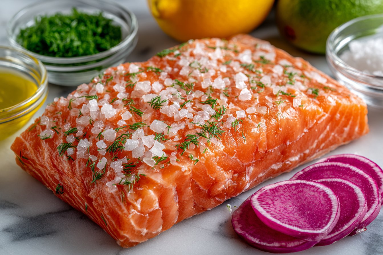 Raw Salmon with Citrus and Herbs