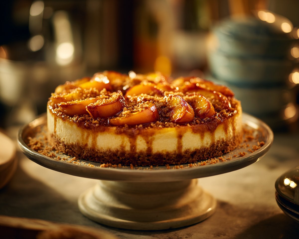 Peach Cobbler Cheesecake