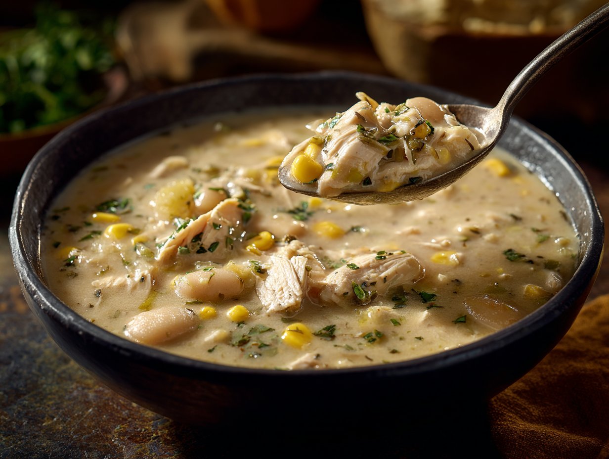 Creamy Cheesy Chicken White Chili