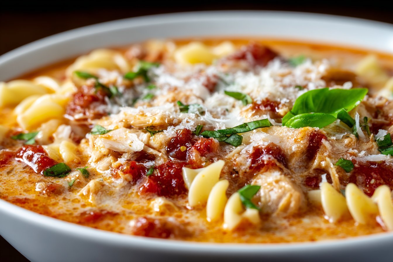 Crockpot Chicken Parmesan Soup