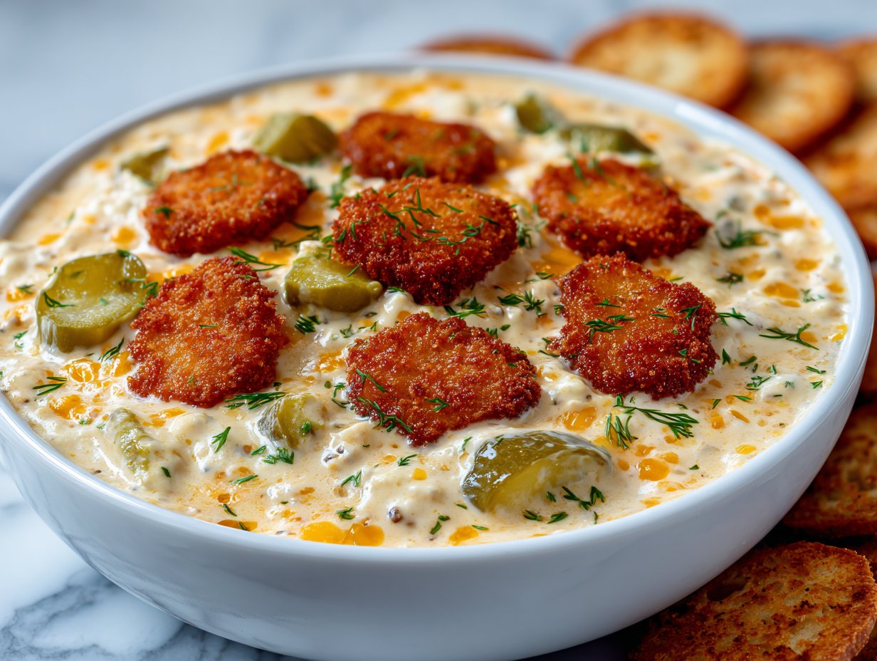 Hot And Cheesy Fried Pickle Dip Recipe