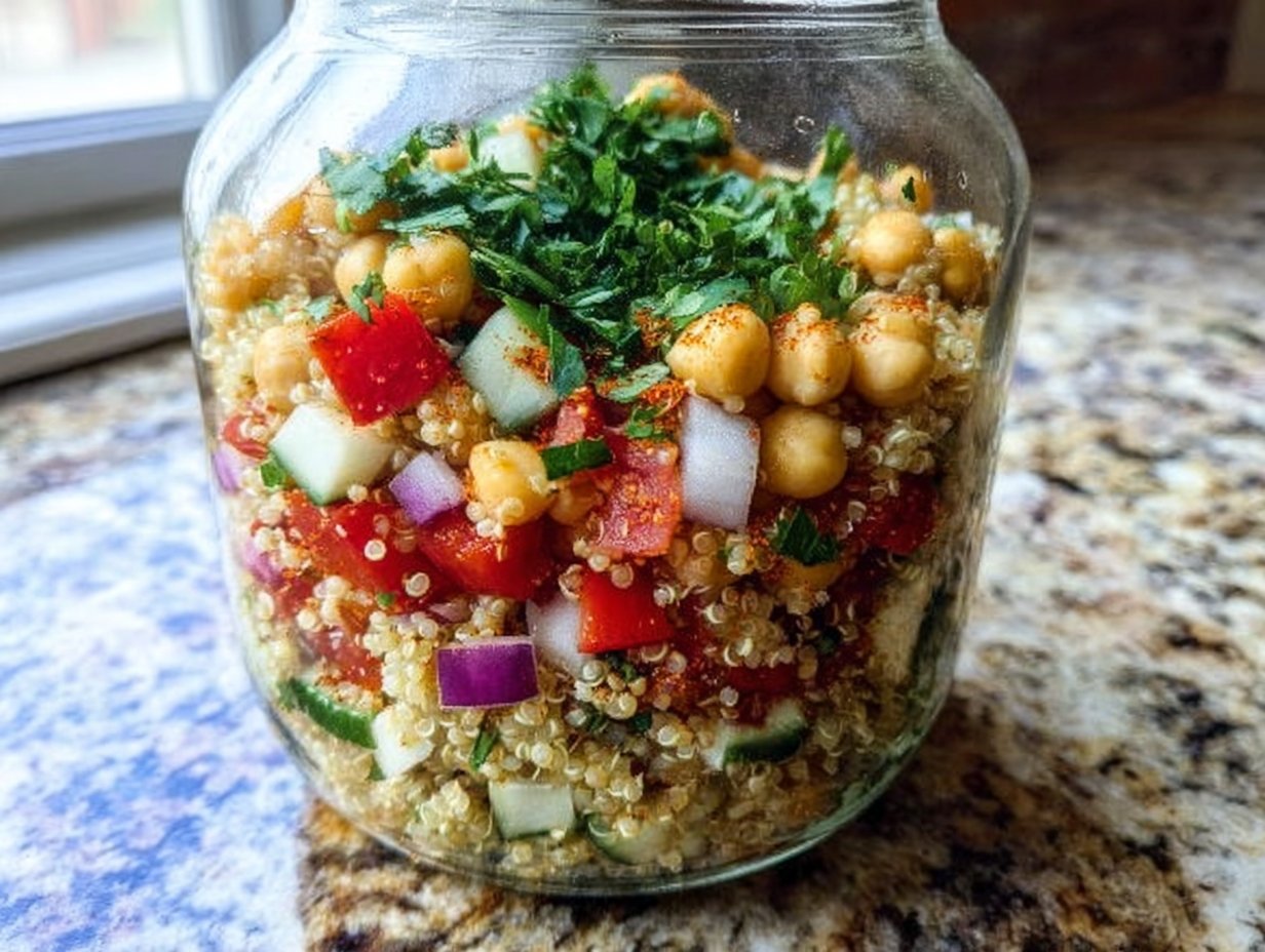 High-Protein Chickpea Quinoa Salad