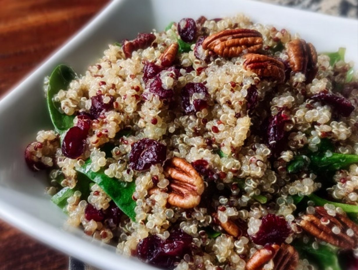 Quinoa Cranberry Pecan Salad