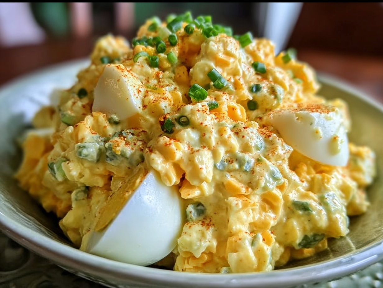 Egg Salad with Jalapeno and Cheddar