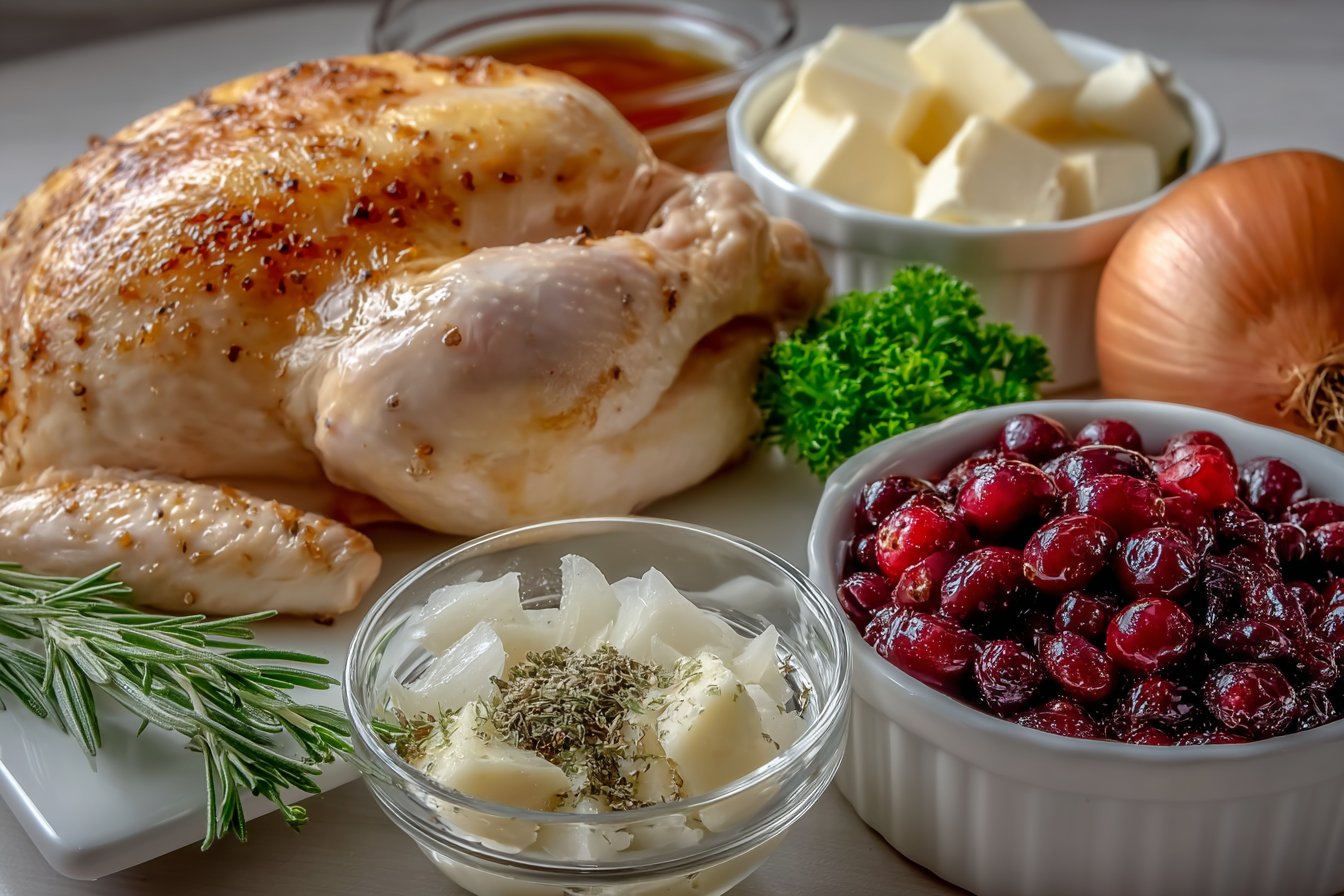 Cranberry-Maple Roast Chicken