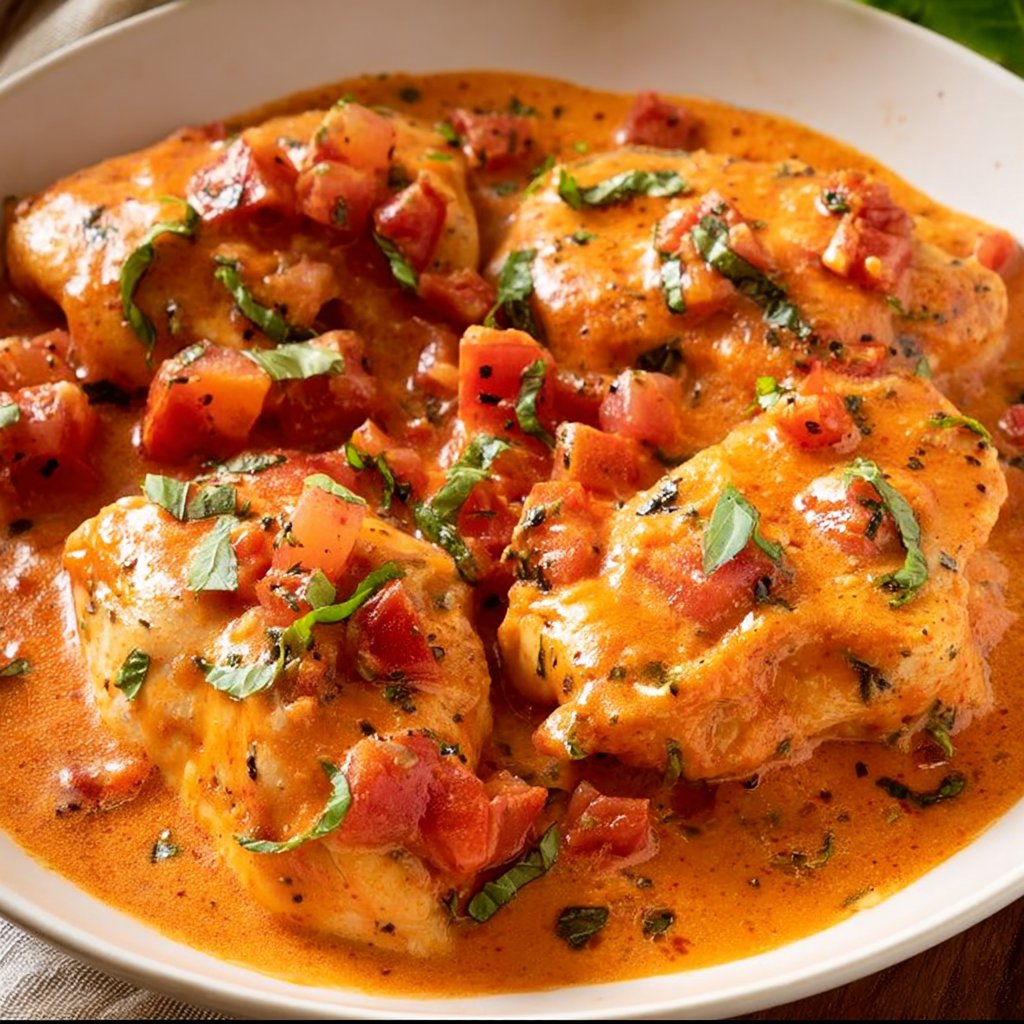 Creamy Tomato Basil Chicken Breasts