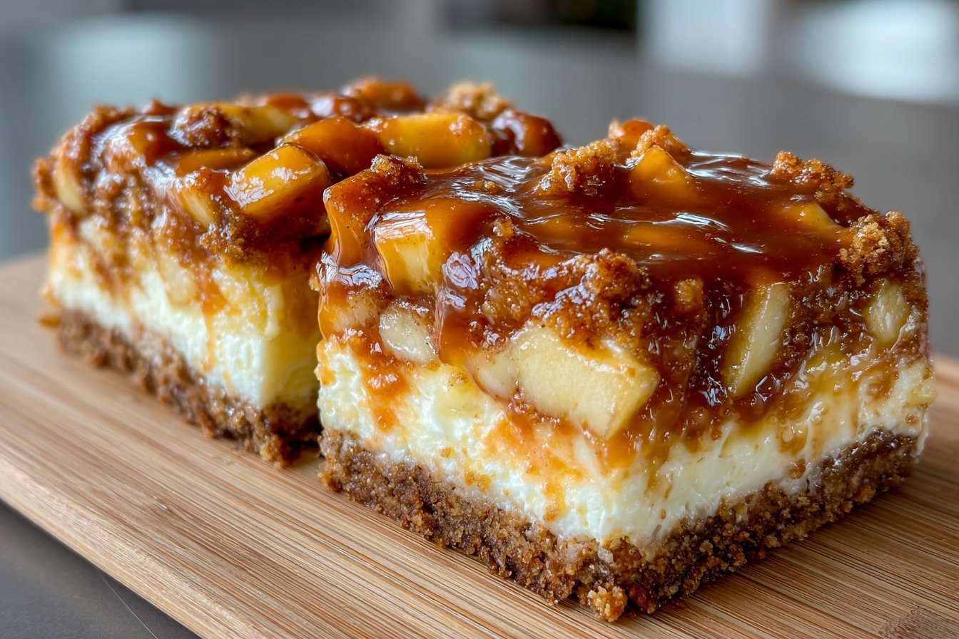 Caramel Apple Cheesecake Bars