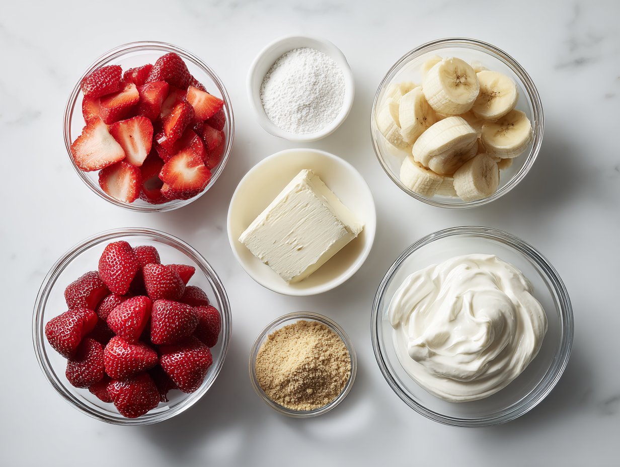 Strawberry Banana Cheesecake Salad