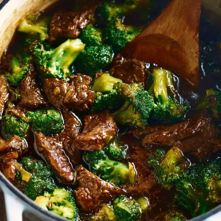 Delicious Beef and Broccoli stir-fry garnished with sesame seeds and served in a bowl.