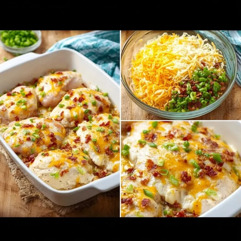 Delicious easy chicken bake recipe featuring Million Dollar Chicken.