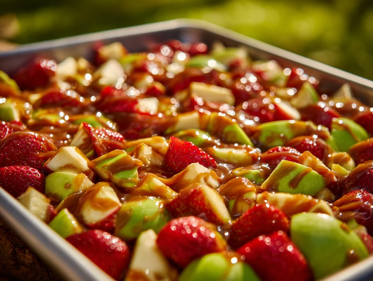 Delicious cheesecake fruit salad with fresh fruits and creamy dressing.