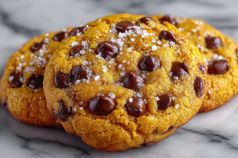 Chocolate chip gluten-free pumpkin cookies on a plate