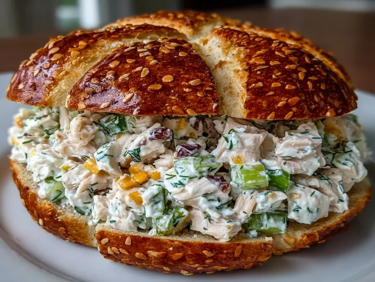 Classic chicken salad with fresh ingredients served in a bowl