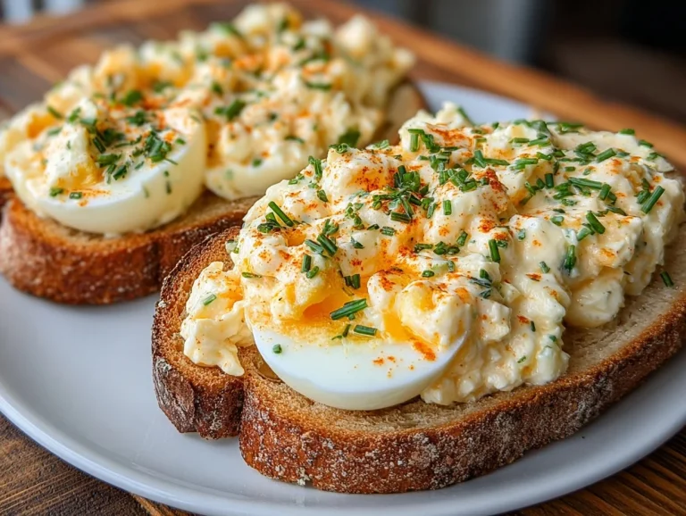 Bowl of classic egg salad with fresh herbs and spices