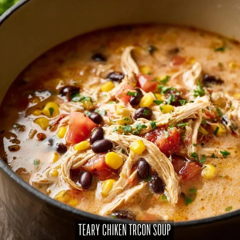 Bowl of creamy chicken taco soup topped with cheese and cilantro