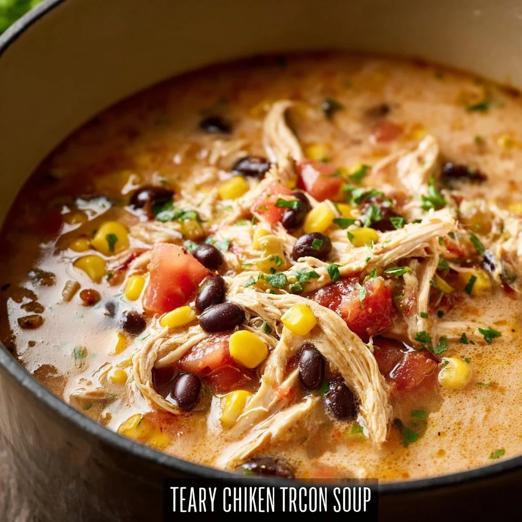 Bowl of creamy chicken taco soup topped with cheese and cilantro