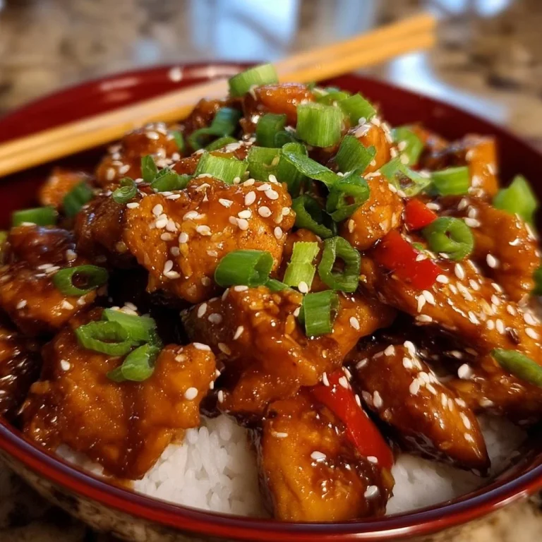 Crock Pot Sesame Chicken dish served with rice and vegetables