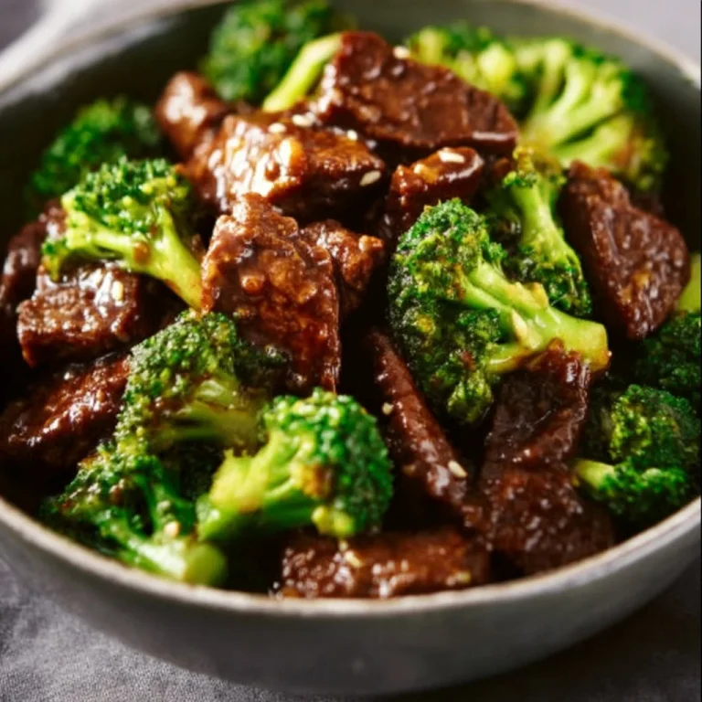 Delicious Crockpot Beef and Broccoli served with steamed rice