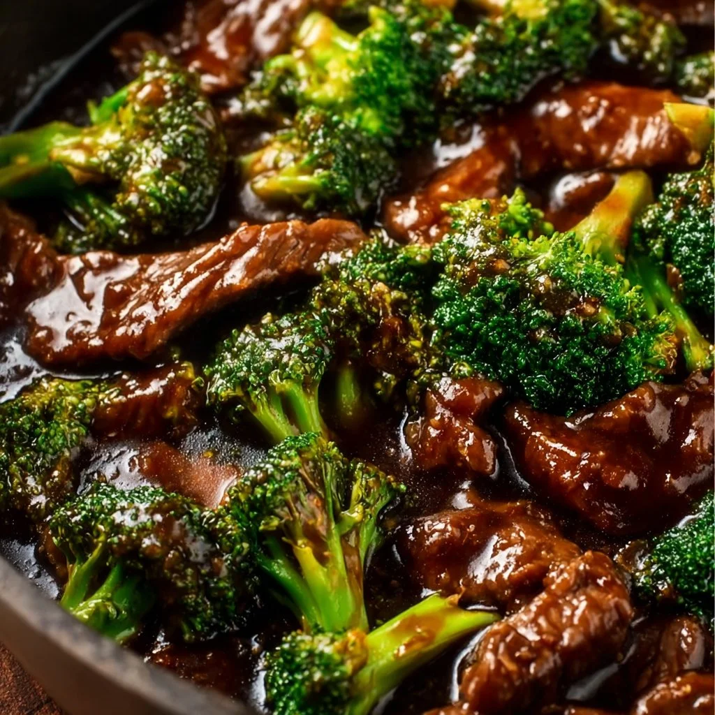 Delicious easy beef and broccoli stir fry served on a plate