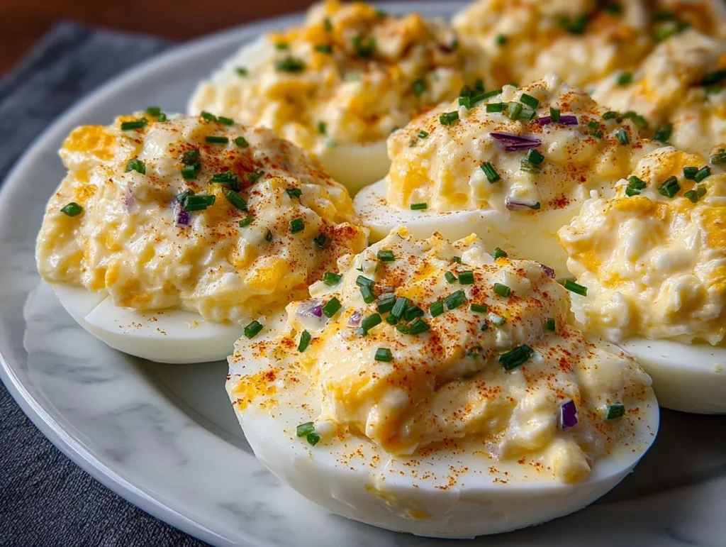 Delicious easy egg salad served in a bowl with fresh herbs.