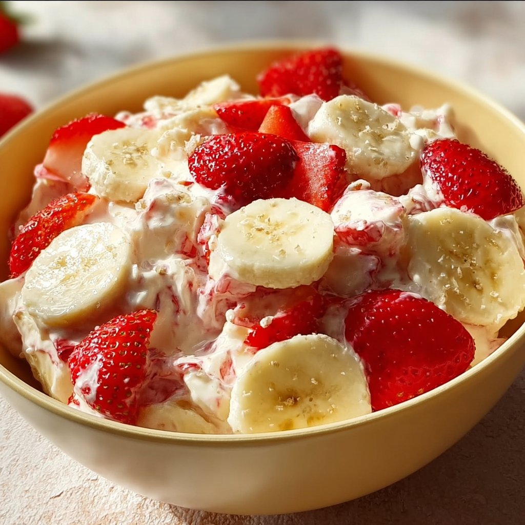 Strawberry Banana Cheesecake Salad