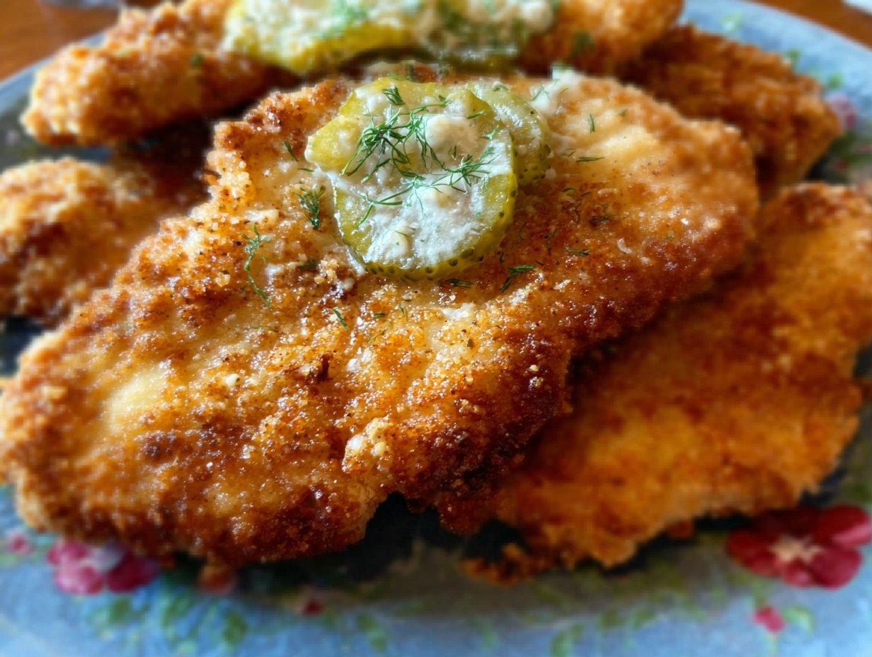 Crispy Dill Pickle Parmesan Chicken