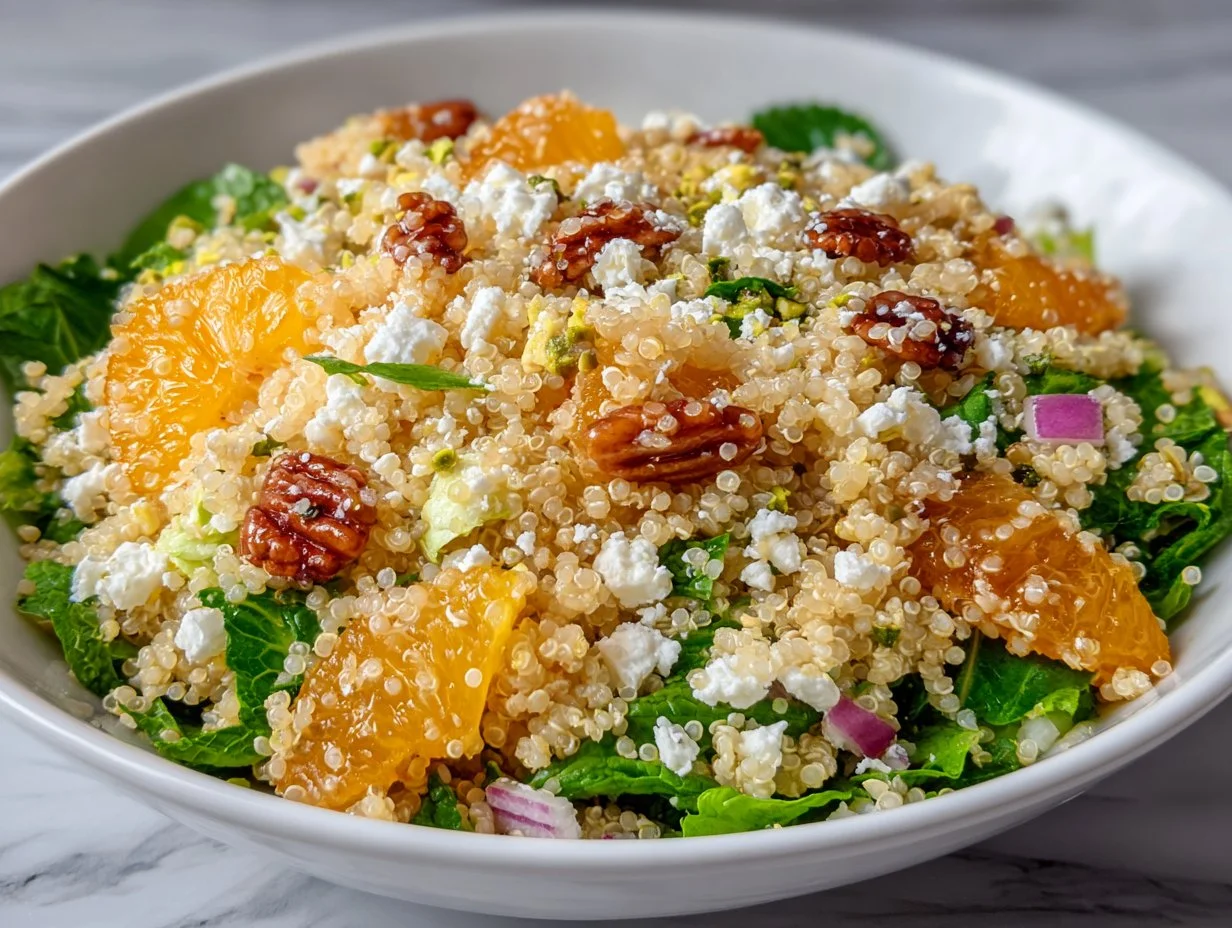 Jennifer Aniston's quinoa salad with fresh vegetables and herbs.
