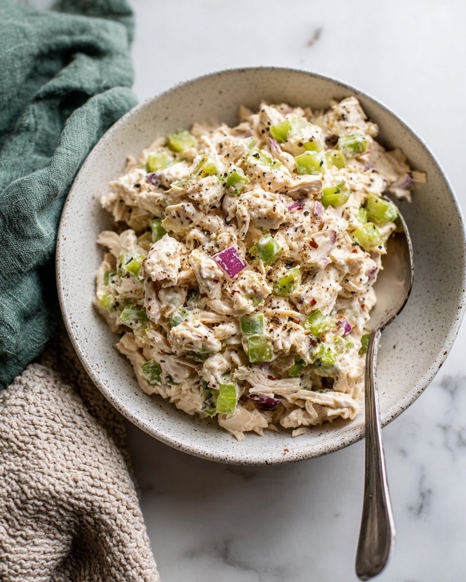 Classic Chicken Salad with Creamy Dressing and Crunchy Celery Recipe