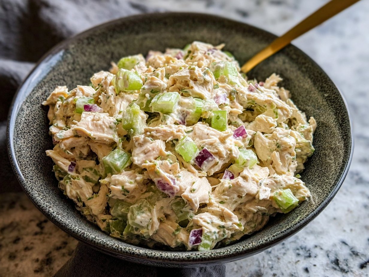 Classic Chicken Salad with Creamy Dressing and Crunchy Celery Recipe