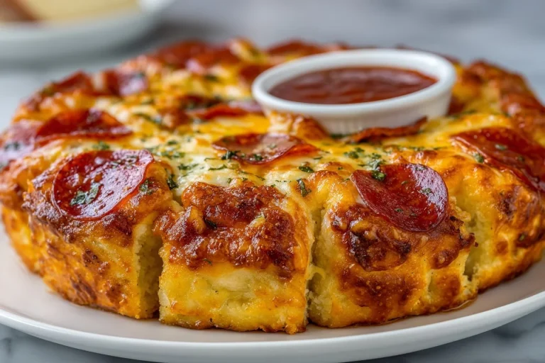 Delicious Pizza Monkey Bread with gooey cheese and savory toppings