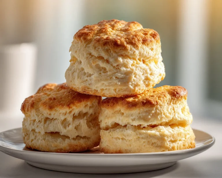 Delicious homemade biscuits without buttermilk on a bakery tray.