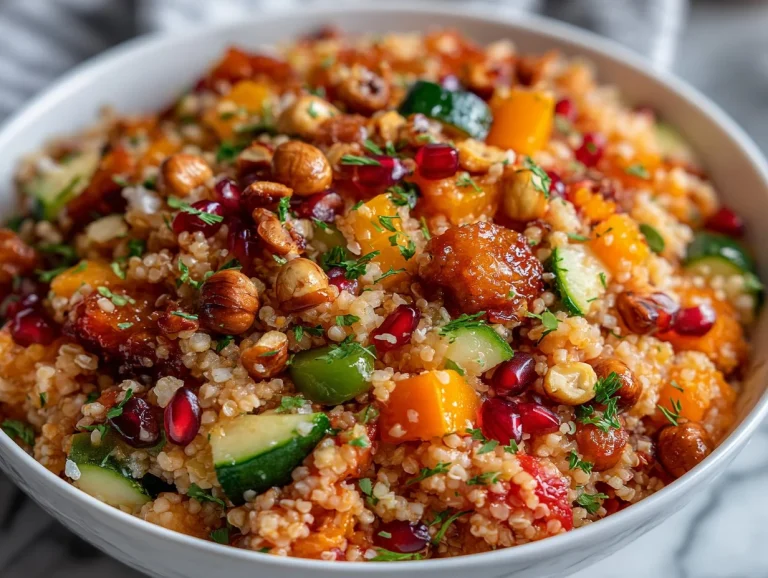 Syrian Bulgur Wheat Salad with fresh vegetables and herbs